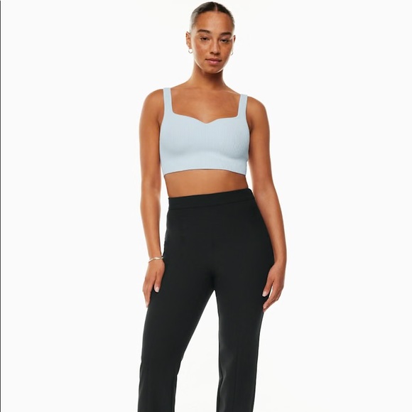 Babaton Blue Cropped Tank (Sculpt Knit Notch in Iceberg Blue) - Picture 4 of 6